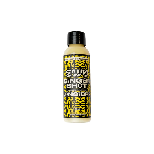 Botella de EWU Ginger Shot sabor Jengibre, 60 ml, hecho en Valdivia